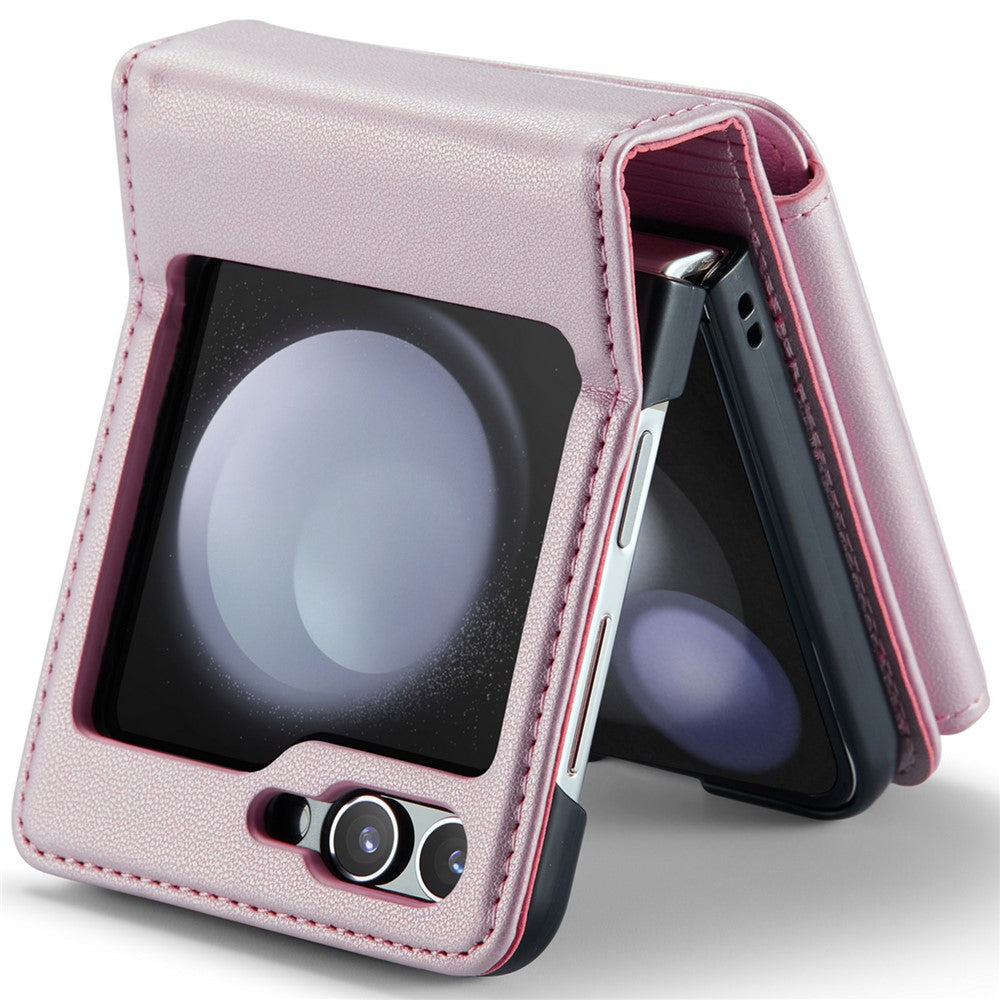 For Samsung Galaxy Z Flip7 FE 5G / Z Flip6 5G Phone Case CASEME C22 Leather Back Cover with RFID Blocking Card Slots