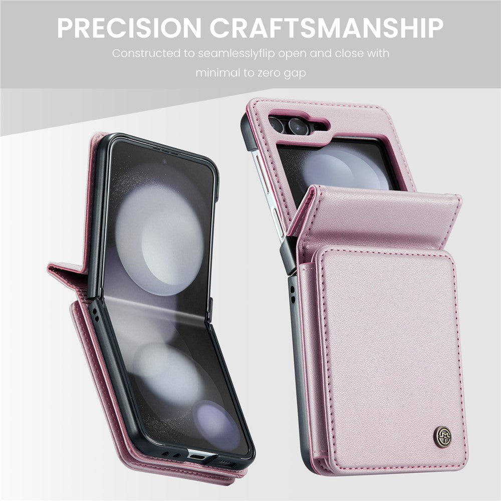 For Samsung Galaxy Z Flip7 FE 5G / Z Flip6 5G Phone Case CASEME C22 Leather Back Cover with RFID Blocking Card Slots