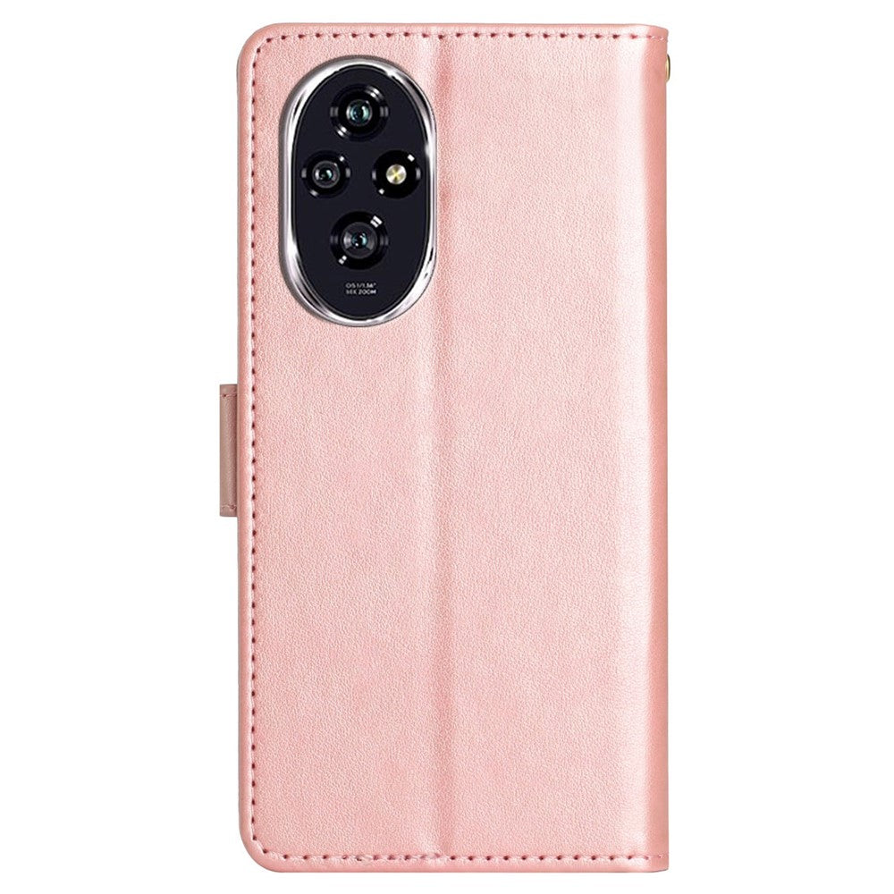 For Honor 200 5G Case Butterfly Flower Wallet PU Leather Flip Cover