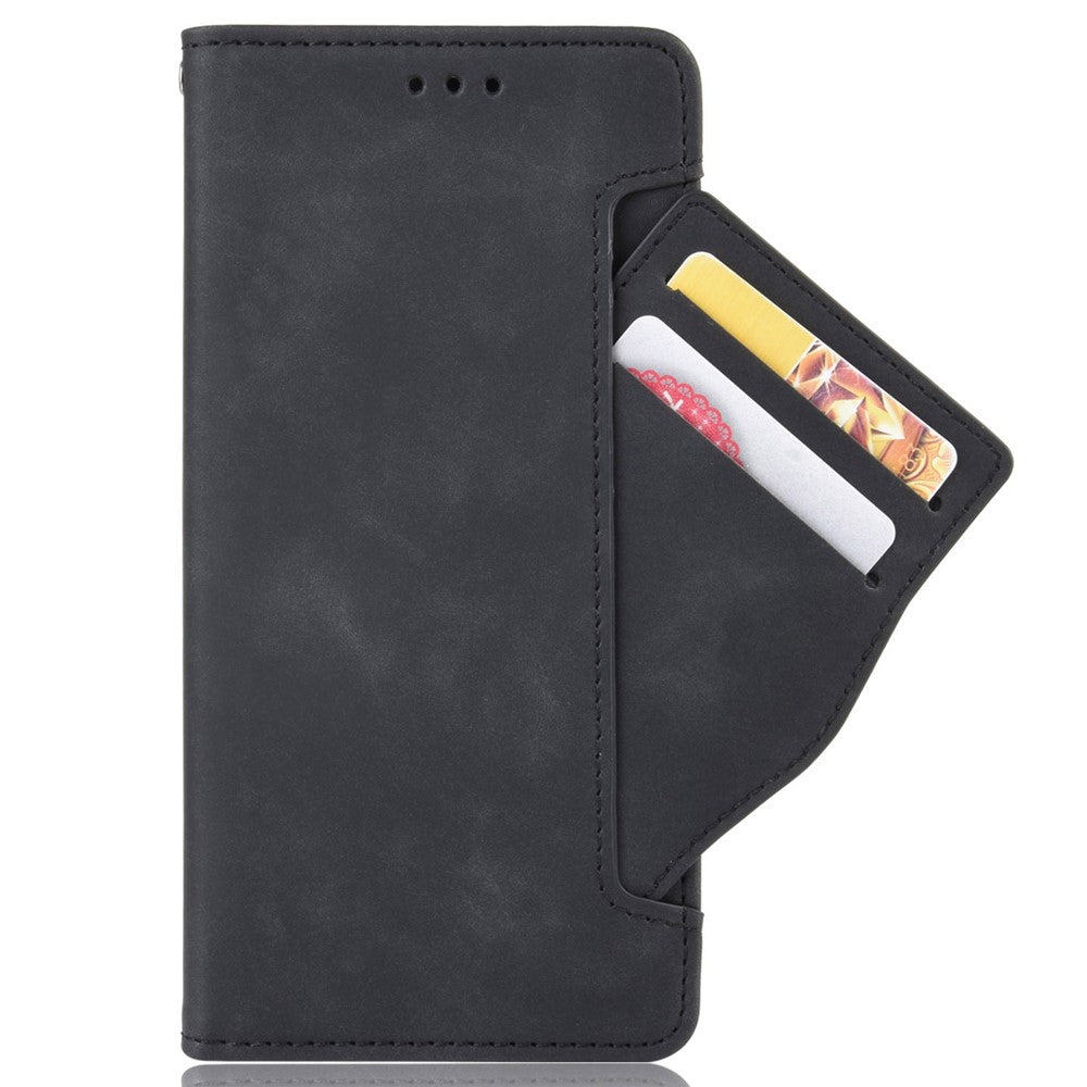 PU Leather Phone Shell for Honor 70 5G, Multiple Card Slots Stable Stand Wallet Phone Drop-proof Cover