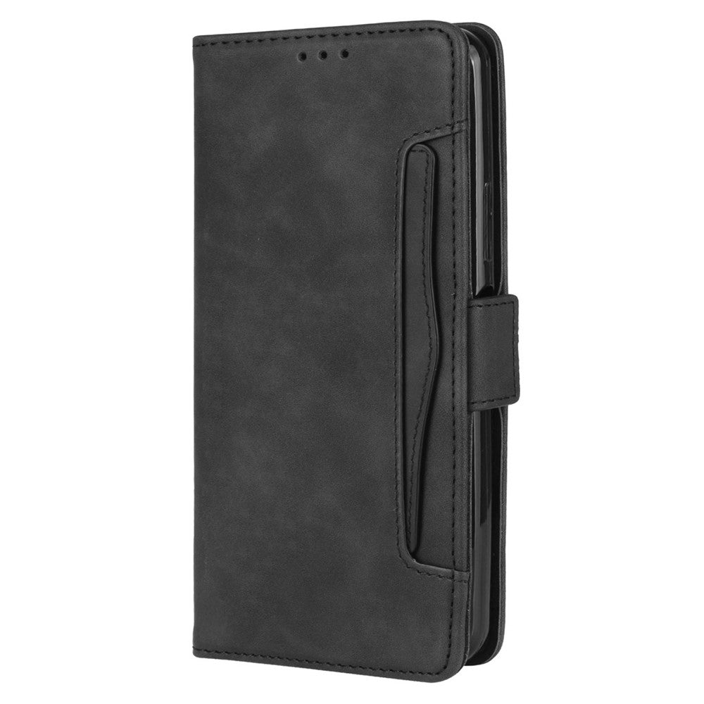 PU Leather Phone Shell for Honor 70 5G, Multiple Card Slots Stable Stand Wallet Phone Drop-proof Cover