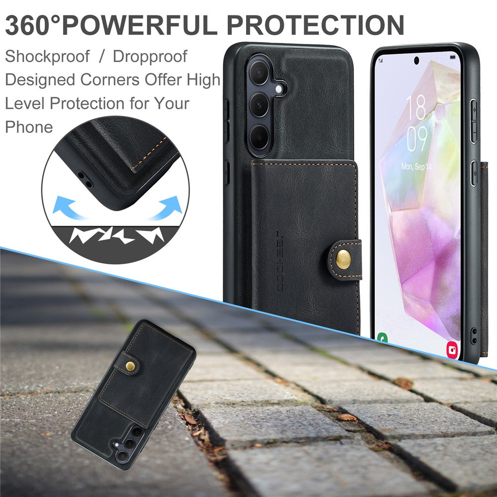 Galaxy A35 5G Leder-Hülle mit Kartentasche