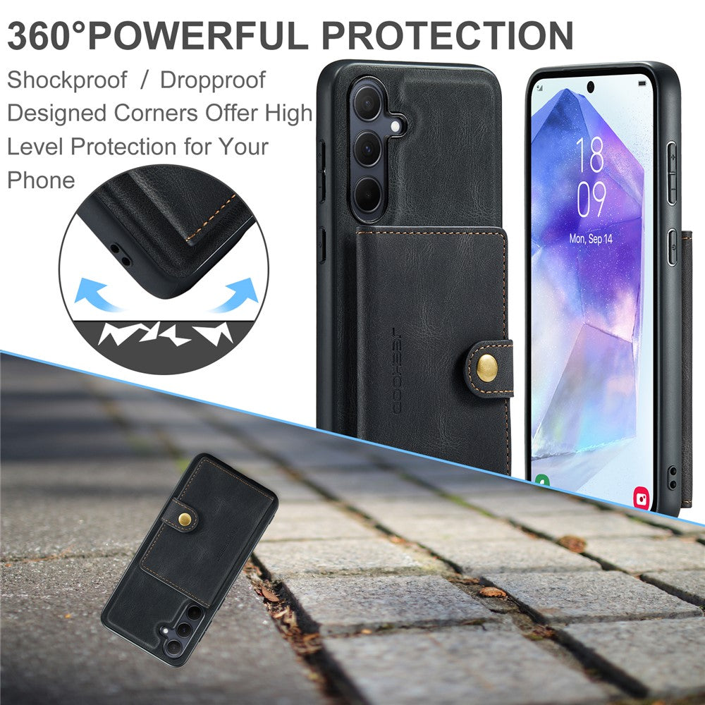 Galaxy A55 5G Leder-Hülle mit Kartentasche