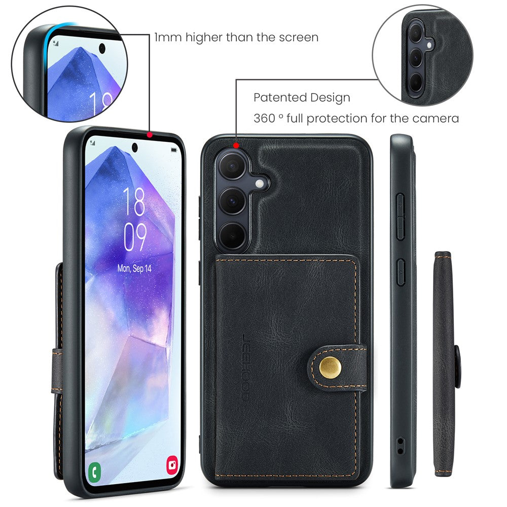 Galaxy A55 5G Leder-Hülle mit Kartentasche