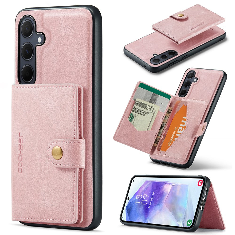 Galaxy A55 5G Leder-Hülle mit Kartentasche