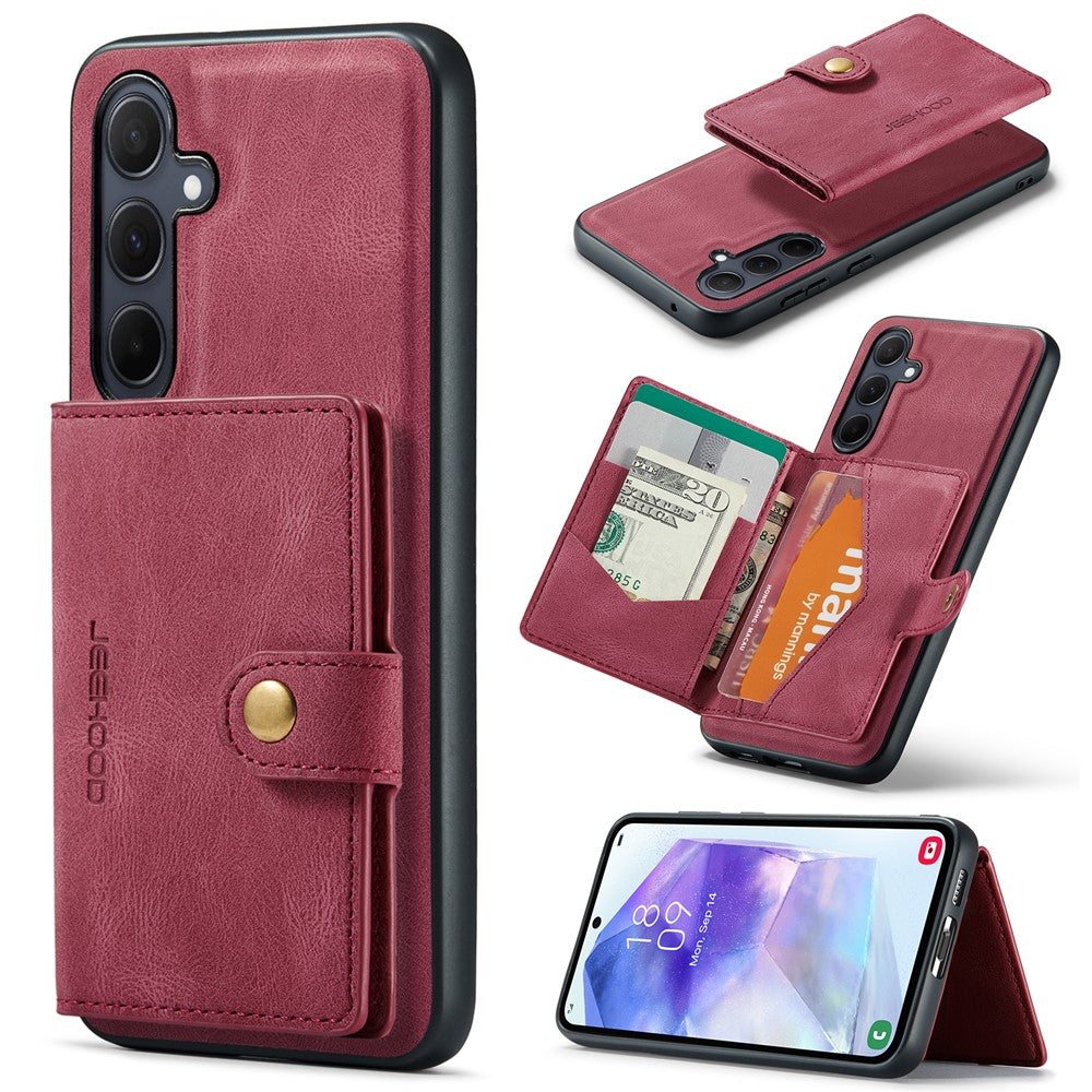 Galaxy A55 5G Leder-Hülle mit Kartentasche