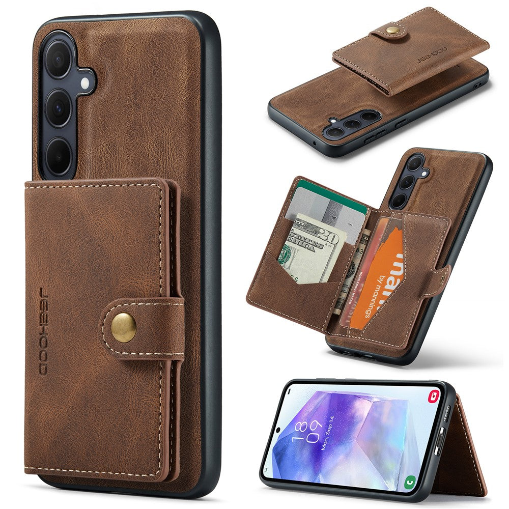 Galaxy A55 5G Leder-Hülle mit Kartentasche