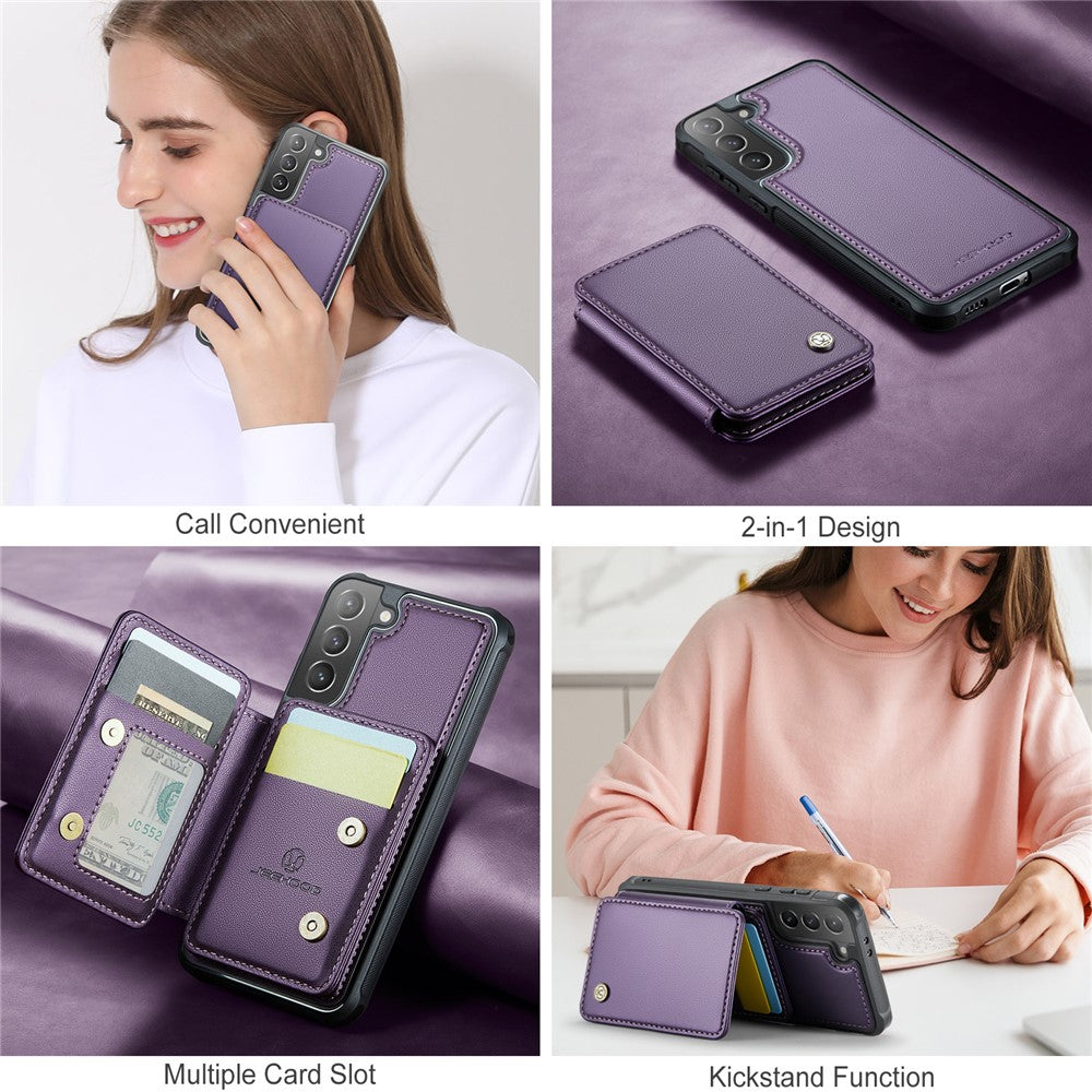 Galaxy S21 Plus 5G Leder-Handyhülle – Mit abnehmbarer magnetische Kartentasche