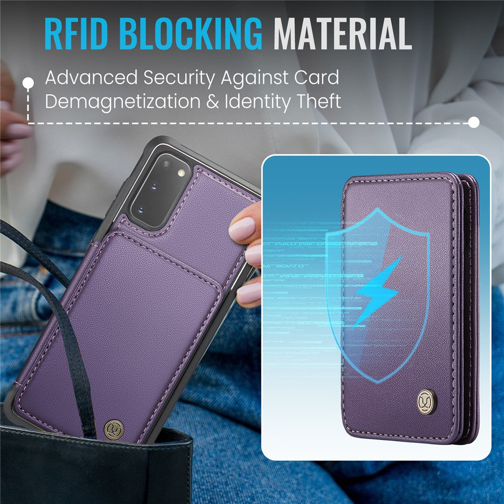 Galaxy S20 4G/5G Leder-Handyhülle – Mit abnehmbarer magnetische Kartentasche