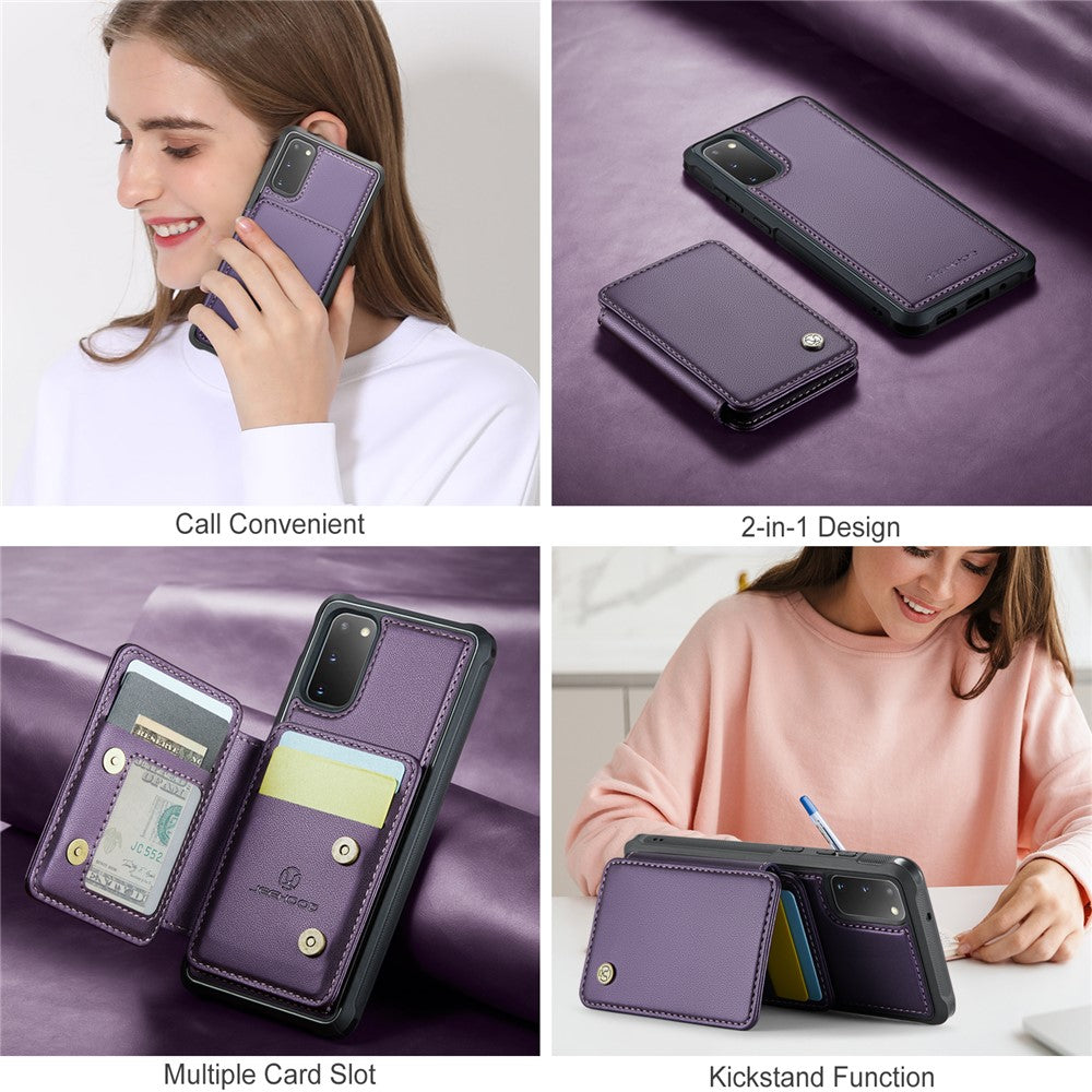 Galaxy S20 4G/5G Leder-Handyhülle – Mit abnehmbarer magnetische Kartentasche