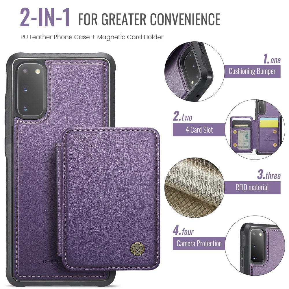 Galaxy S20 4G/5G Leder-Handyhülle – Mit abnehmbarer magnetische Kartentasche