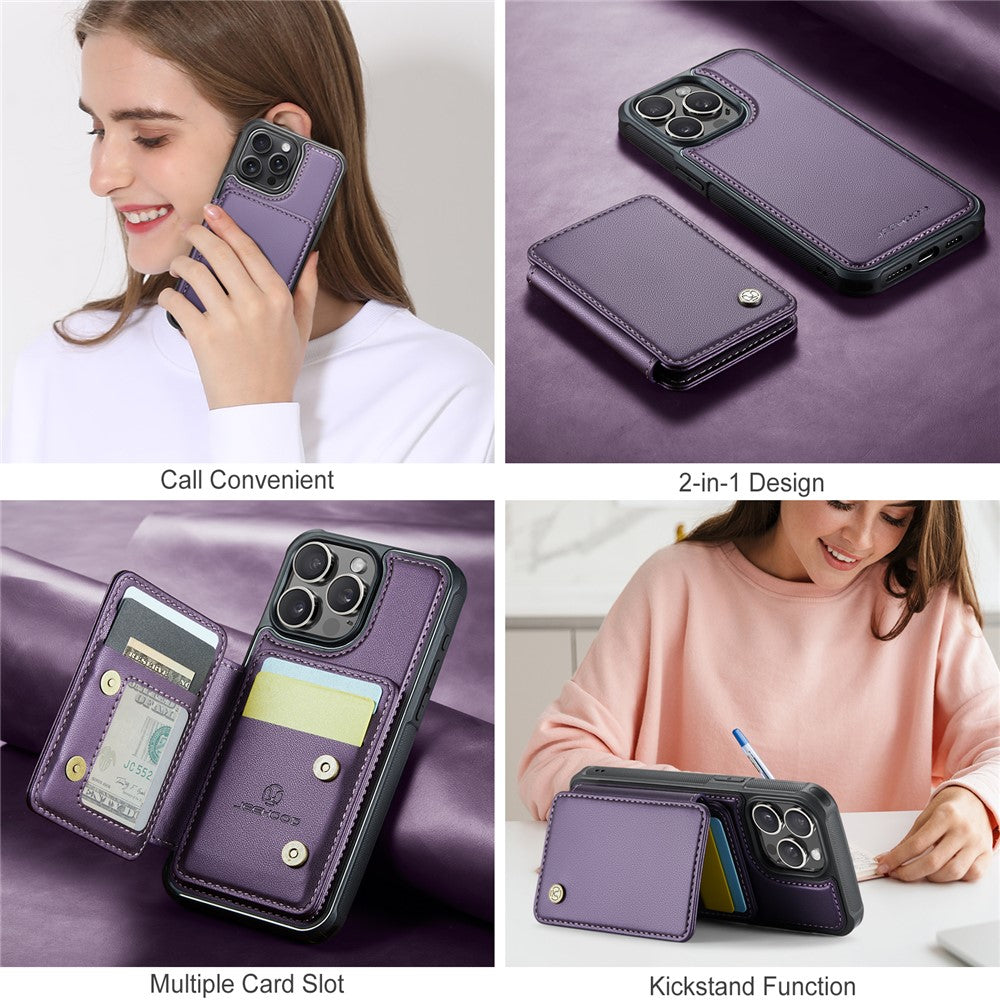 iPhone 15 Pro Leder-Handyhülle – Mit abnehmbarer magnetische Kartentasche