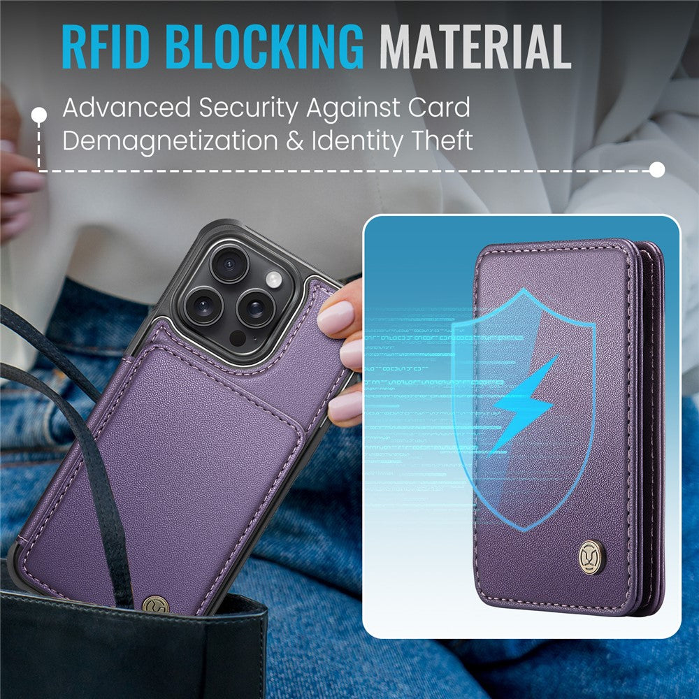 iPhone 14 Pro Max Leder-Handyhülle – Mit abnehmbarer magnetische Kartentasche