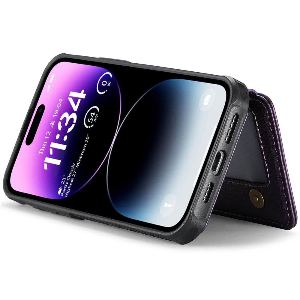 iPhone 14 Pro Leder-Handyhülle – Mit abnehmbarer magnetische Kartentasche