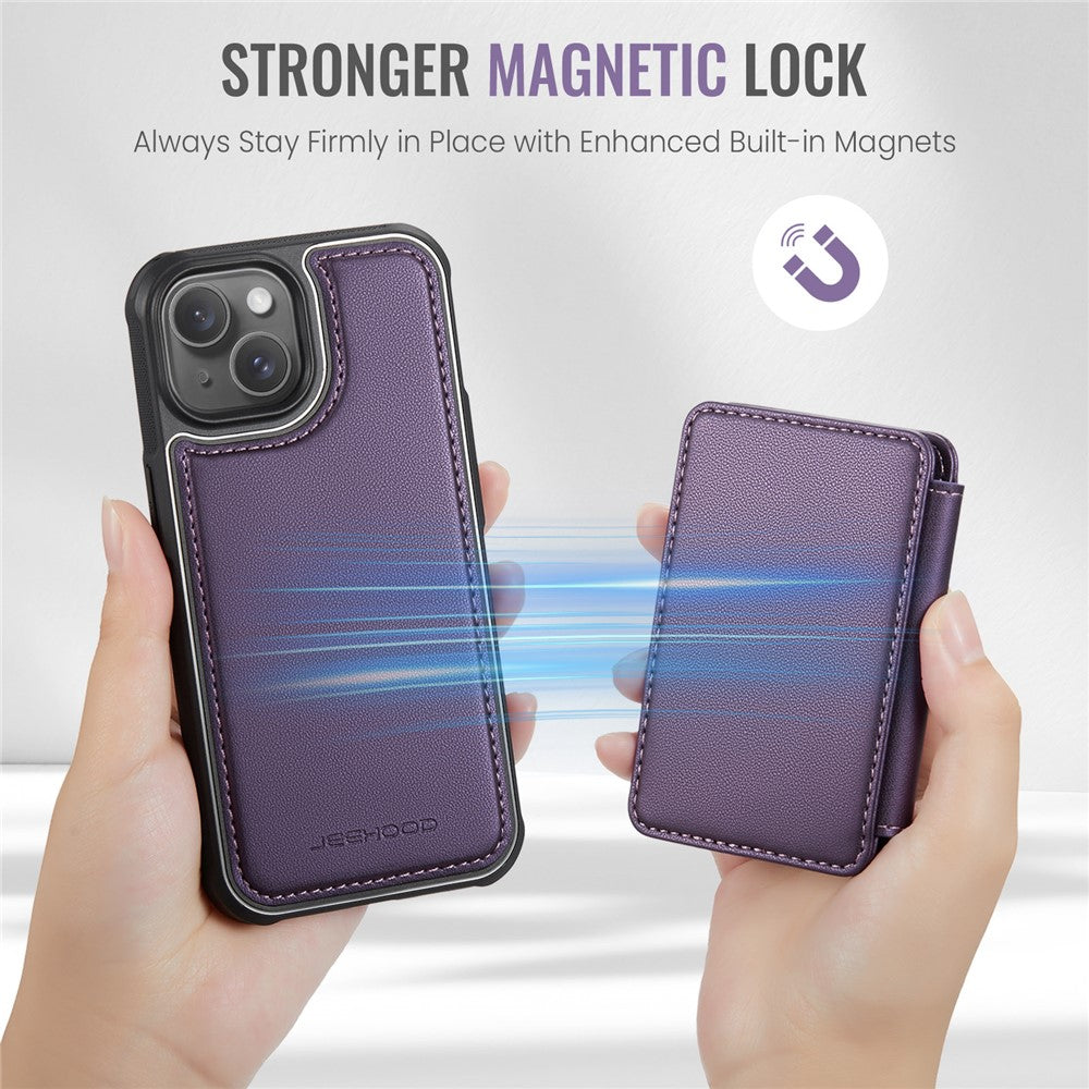 iPhone 14 Leder-Handyhülle – Mit abnehmbarer magnetische Kartentasche