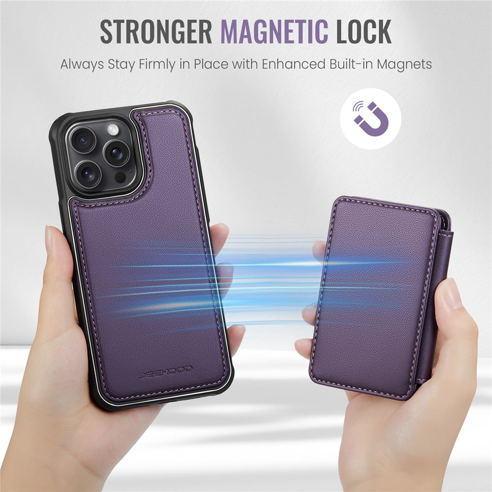 iPhone 13 Pro Max Leder-Handyhülle – Mit abnehmbarer magnetische Kartentasche