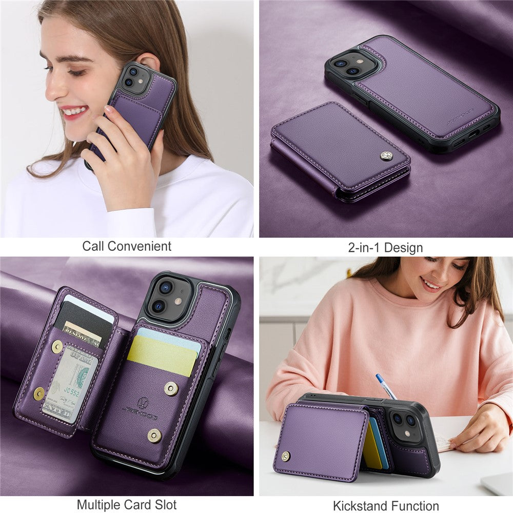 iPhone 12 / 12 Pro Leder-Handyhülle – Mit abnehmbarer magnetische Kartentasche