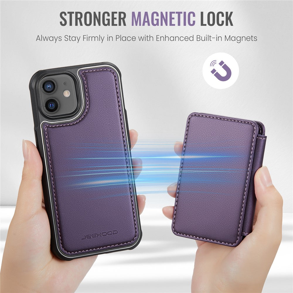 iPhone 12 / 12 Pro Leder-Handyhülle – Mit abnehmbarer magnetische Kartentasche