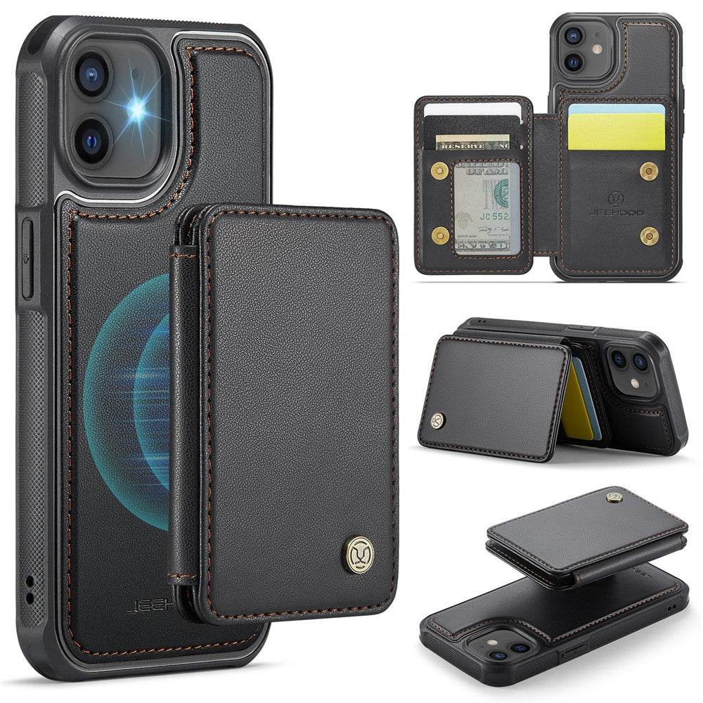 iPhone 12 / 12 Pro Leder-Handyhülle – Mit abnehmbarer magnetische Kartentasche