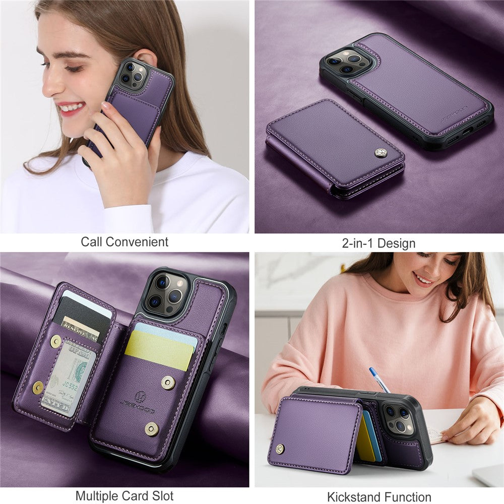 iPhone 12 Pro Max Leder-Handyhülle – Mit abnehmbarer magnetische Kartentasche