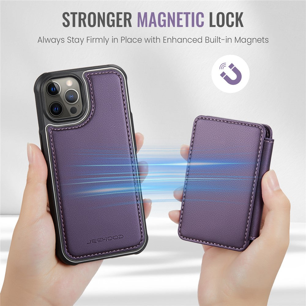 iPhone 12 Pro Max Leder-Handyhülle – Mit abnehmbarer magnetische Kartentasche