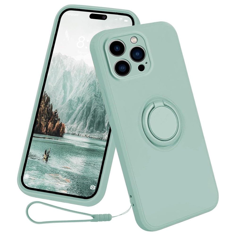 iPhone 16 Pro Silikonhülle – Leicht & Mit Schwenkring-Ständer