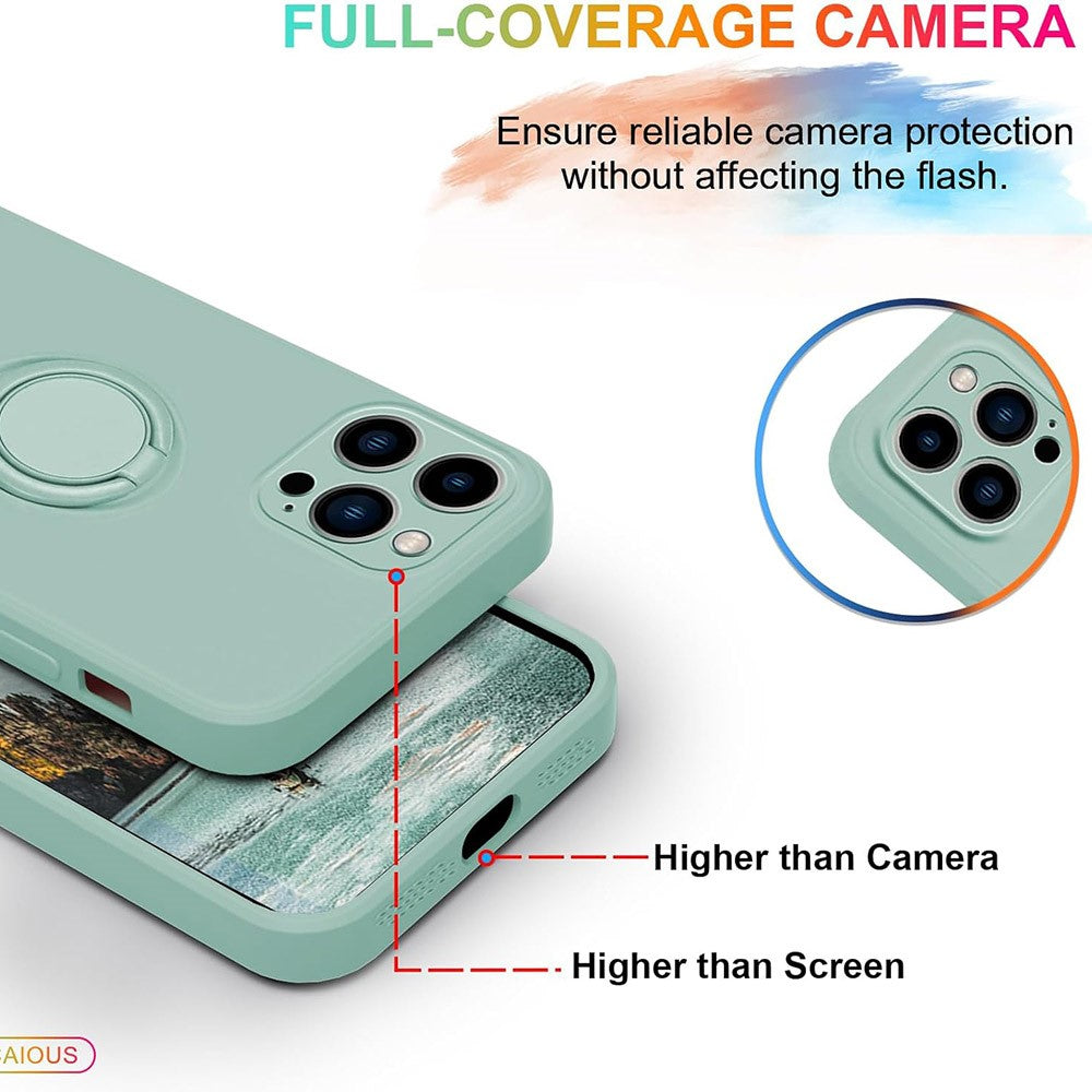 iPhone 16 Pro Silikonhülle – Leicht & Mit Schwenkring-Ständer