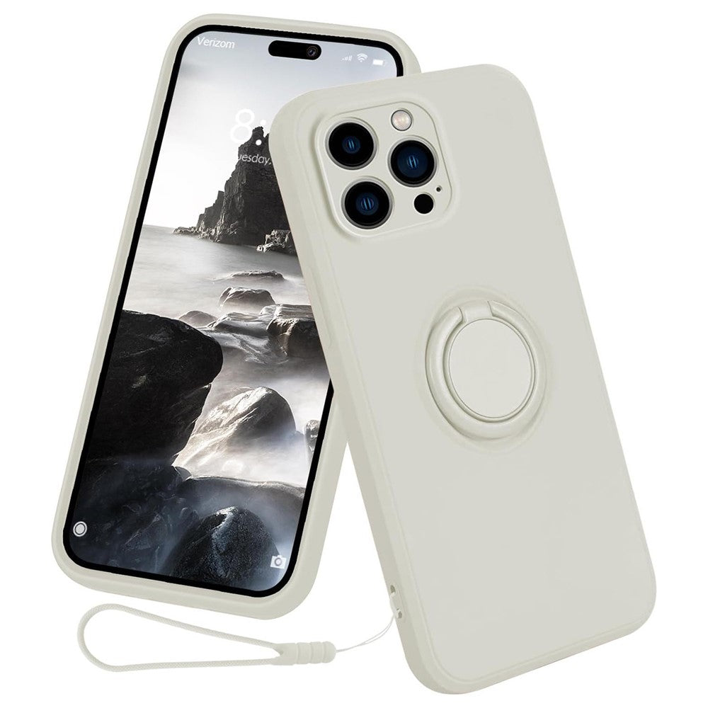 iPhone 16 Pro Silikonhülle – Leicht & Mit Schwenkring-Ständer