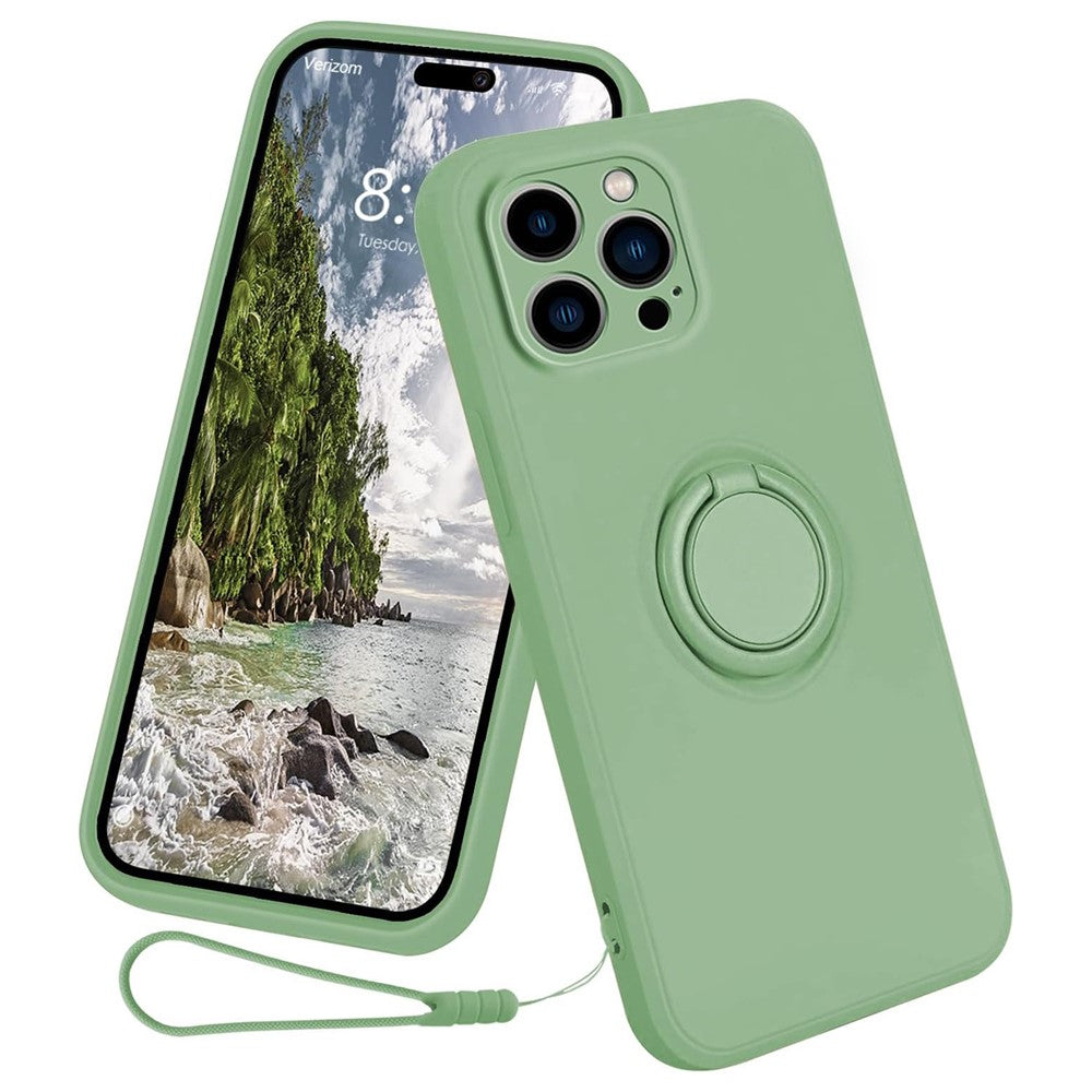 iPhone 16 Pro Silikonhülle – Leicht & Mit Schwenkring-Ständer
