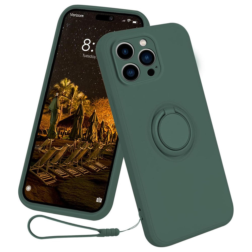 iPhone 16 Pro Silikonhülle – Leicht & Mit Schwenkring-Ständer