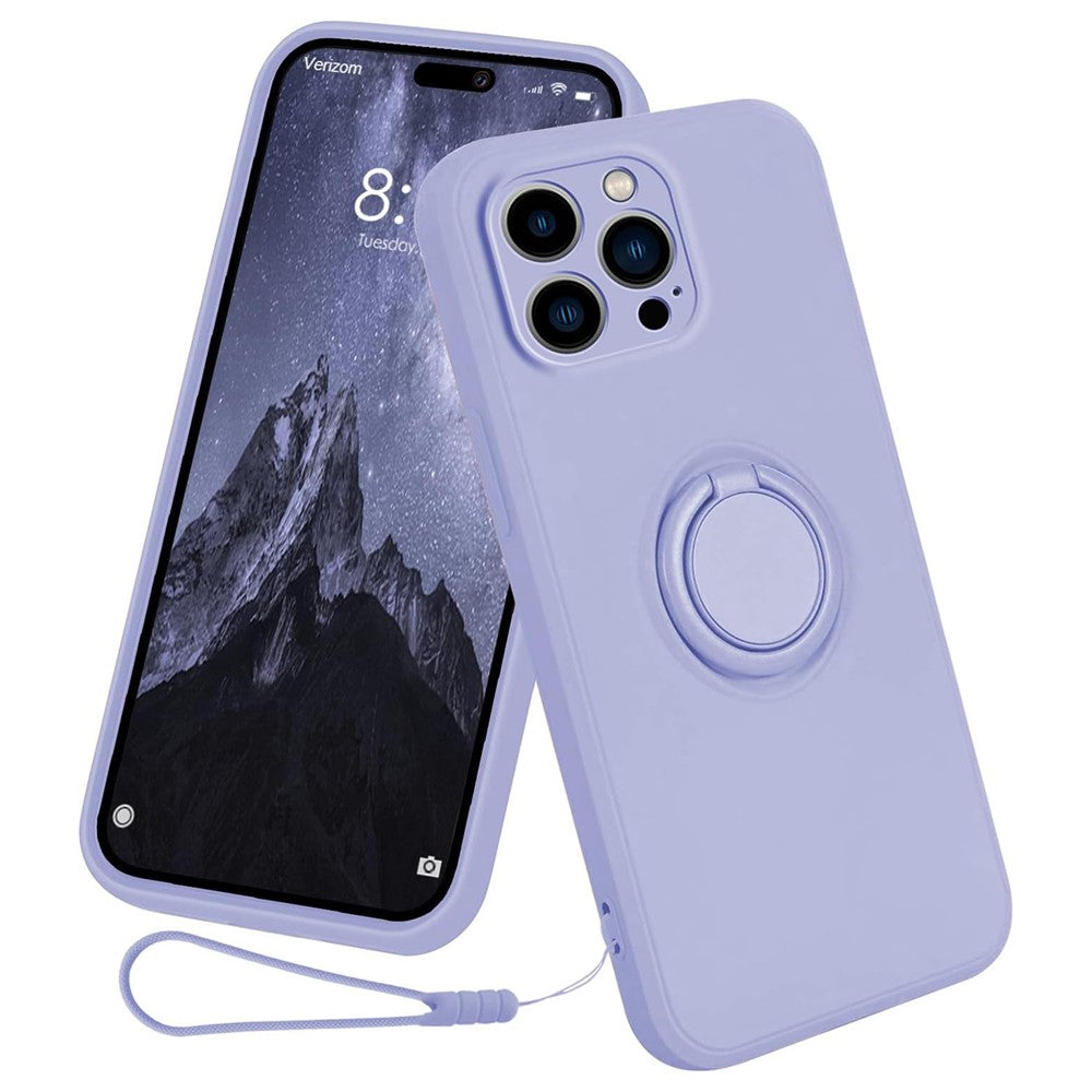 iPhone 16 Pro Silikonhülle – Leicht & Mit Schwenkring-Ständer