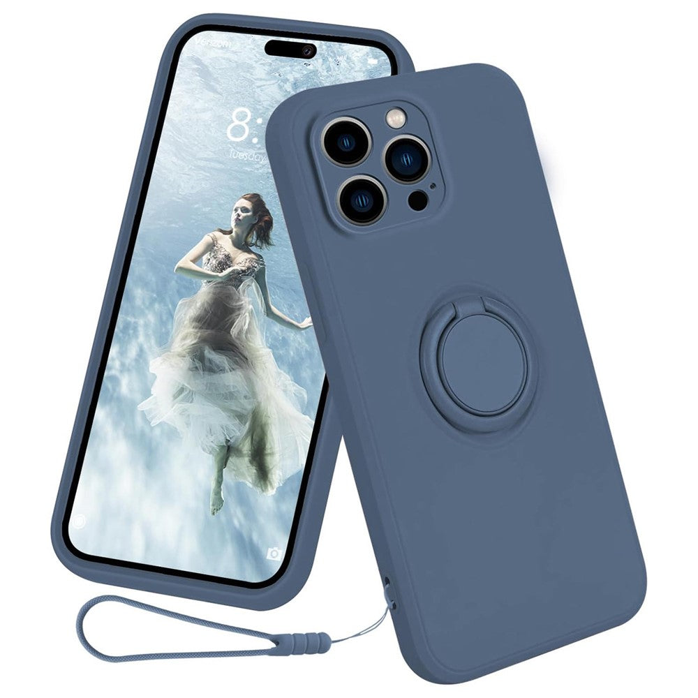 iPhone 16 Pro Silikonhülle – Leicht & Mit Schwenkring-Ständer