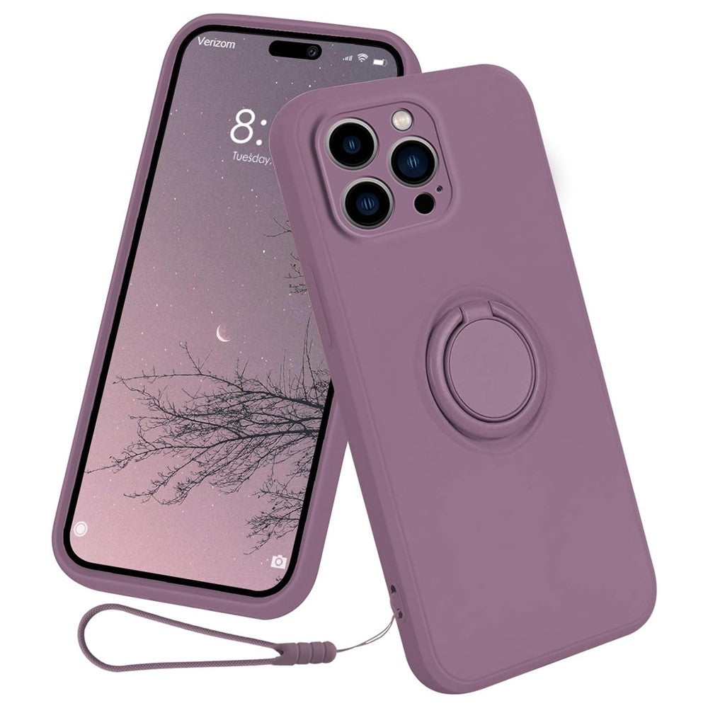 iPhone 16 Pro Silikonhülle – Leicht & Mit Schwenkring-Ständer