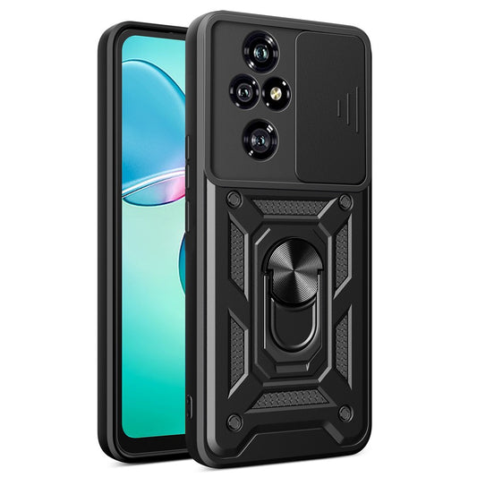 Honor 200 Pro 5G Handyhülle – Ständergehäuse aus PC + TPU-Telefonschale mit verschiebbarem Kameradeckel
