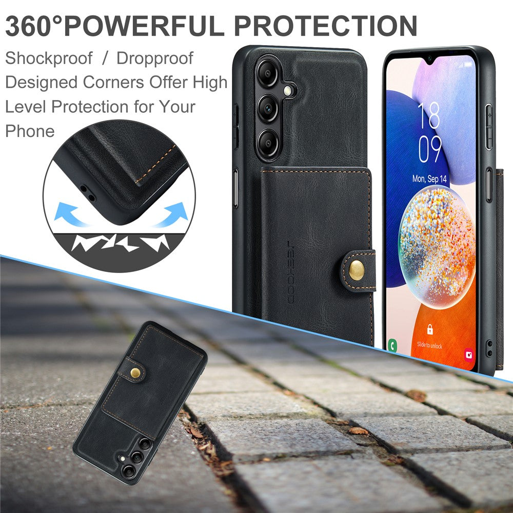Galaxy A14 4G/5G Leder-Hülle mit Kartentasche
