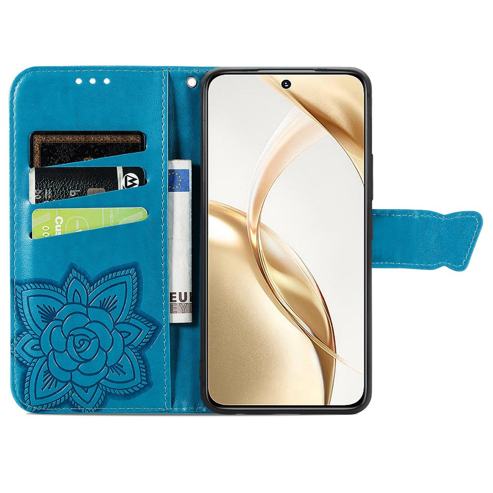 For Honor 200 5G Case Butterfly PU Leather Phone Cover Card Slots Stand Flip