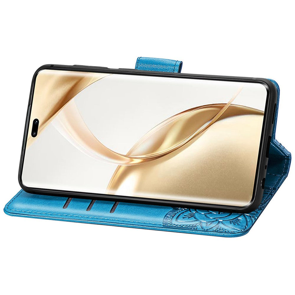 For Honor 200 Pro 5G Case Wallet PU Leather Phone Cover Imprinted Butterfly Flower