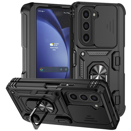 Galaxy Z Fold6 5G Stoßfeste Schutzhülle – mit Kameraschutz-Schieber & 360° Ringhalter