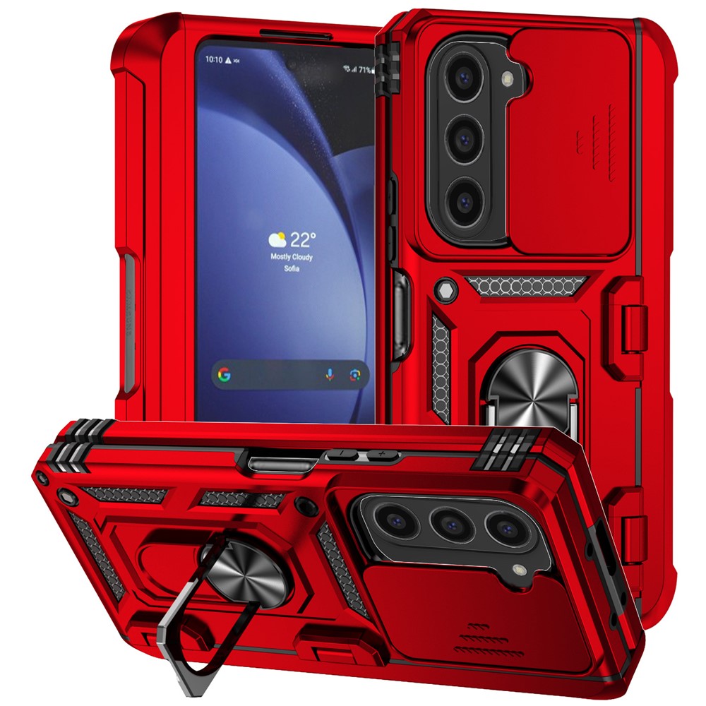 Galaxy Z Fold6 5G Stoßfeste Schutzhülle – mit Kameraschutz-Schieber & 360° Ringhalter