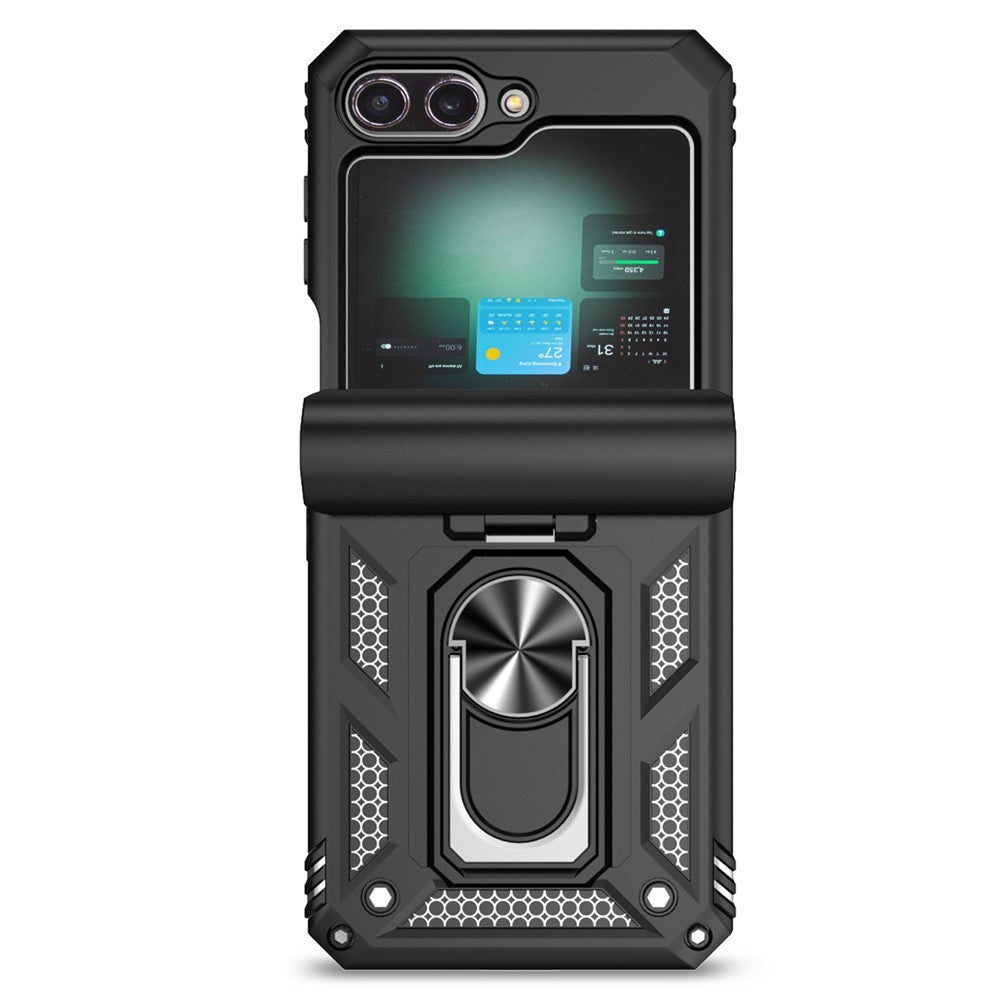 Galaxy Z Flip7 FE 5G / Z Flip6 5G Stoßfeste Schutzhülle – 360° Ringhalter