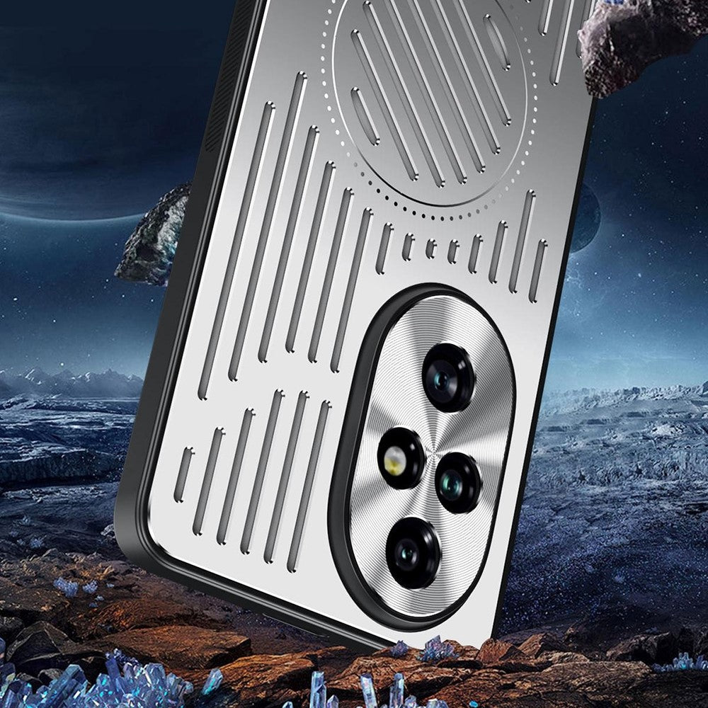 For Honor 200 Pro 5G Case Back Hollow Heat Dissipation Aluminum Alloy Phone Cover