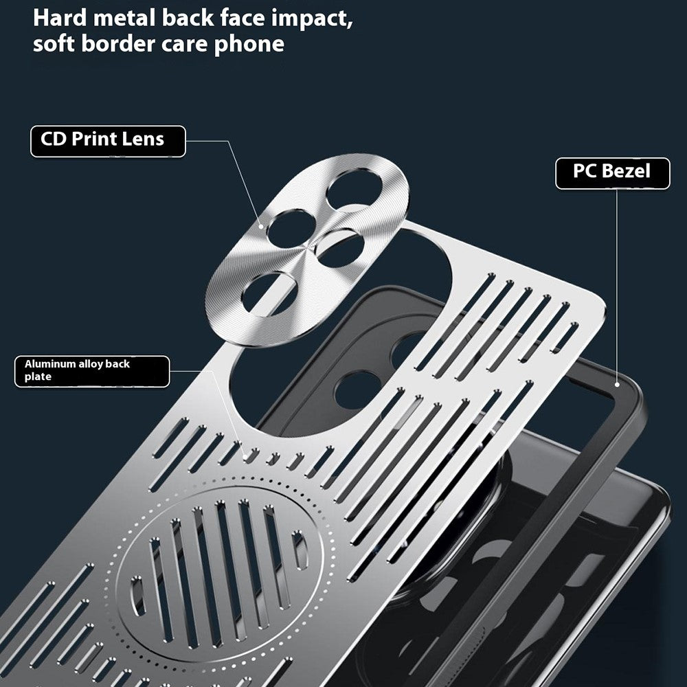 For Honor 200 Pro 5G Case Back Hollow Heat Dissipation Aluminum Alloy Phone Cover