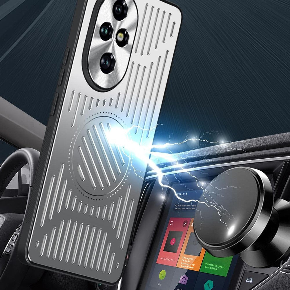 For Honor 200 Pro 5G Case Back Hollow Heat Dissipation Aluminum Alloy Phone Cover