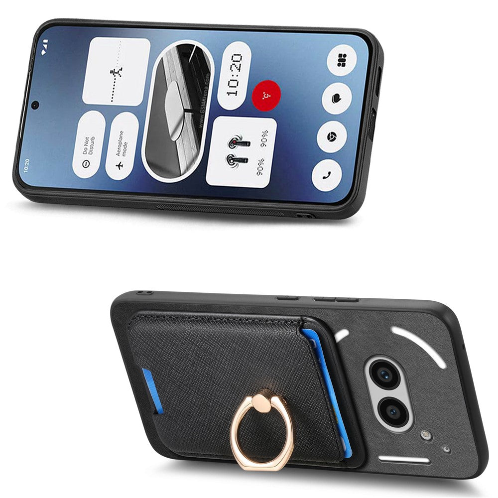 Nothing Phone (2a) Plus / Phone (2a) Magnetische Handyhülle – Aus Leder & TPU, abnehmbares Kartenfach