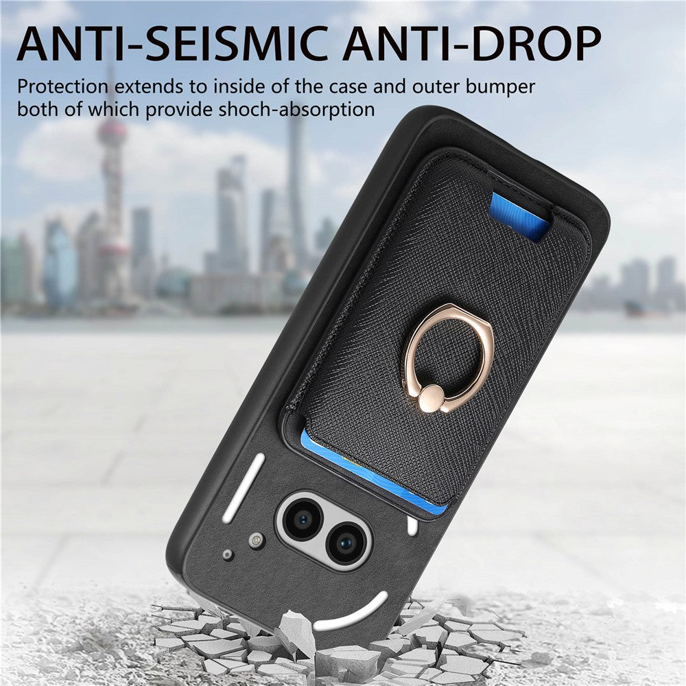 Nothing Phone (2a) Plus / Phone (2a) Magnetische Handyhülle – Aus Leder & TPU, abnehmbares Kartenfach