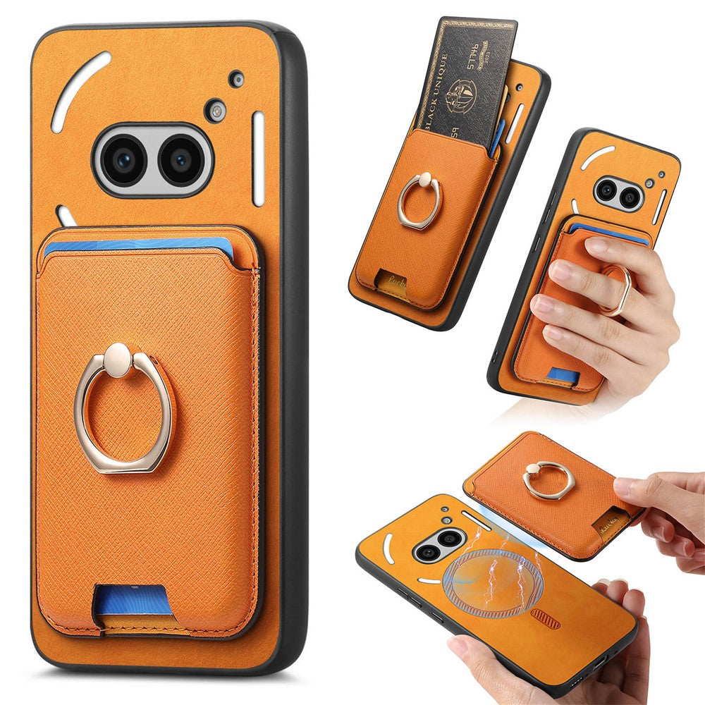 Nothing Phone (2a) Plus / Phone (2a) Magnetische Handyhülle – Aus Leder & TPU, abnehmbares Kartenfach