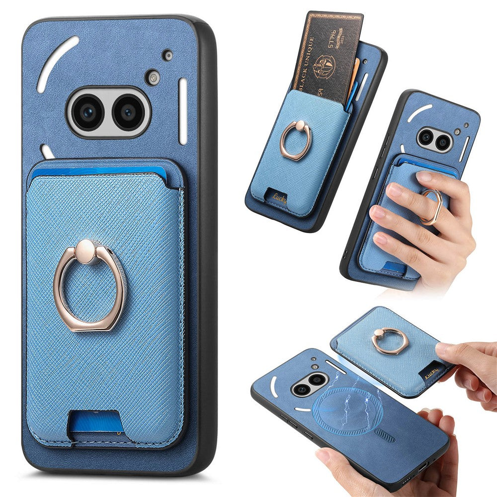Nothing Phone (2a) Plus / Phone (2a) Magnetische Handyhülle – Aus Leder & TPU, abnehmbares Kartenfach
