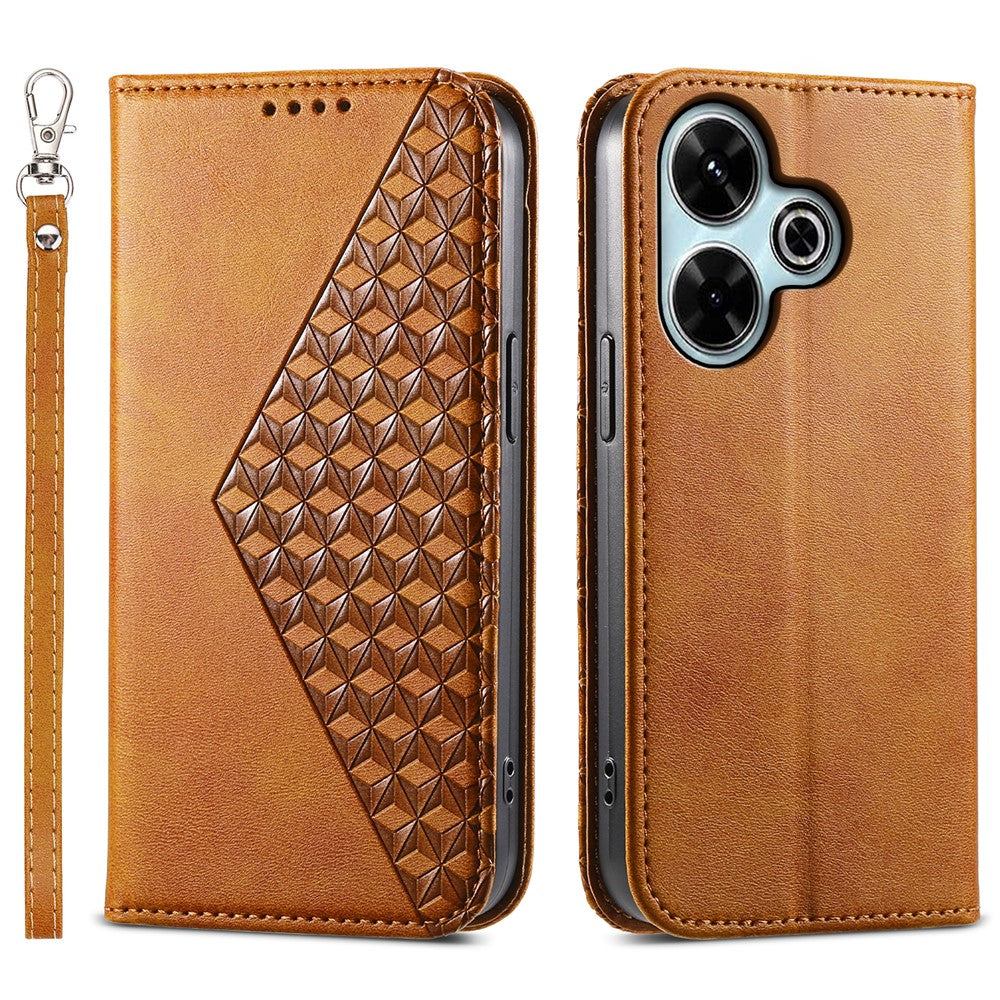 For Xiaomi Redmi 13 4G / 5G / Note 13R 5G / Poco M6 4G Case Calf Texture PU Leather Phone Cover with Wallet