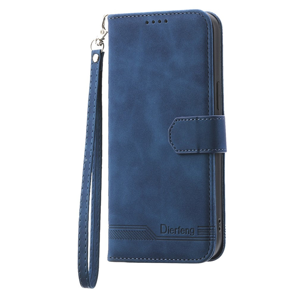 DIERFENG DF-03 For Honor 200 Pro 5G Case Lines Imprinted Leather Wallet Phone Cover