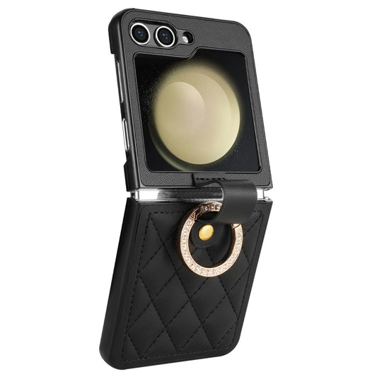 Galaxy Z Flip7 FE 5G / Galaxy Z Flip5 5G / Galaxy Z Flip6 5G – Handyhülle aus Kunststoff und PU-Leder, mit Ständer